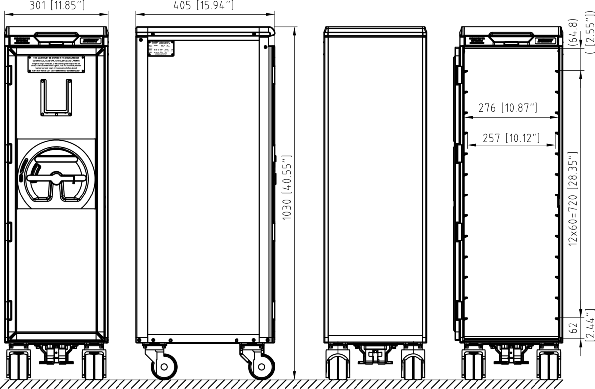 绘图: M-1系列半长机上餐车（带干冰盒）