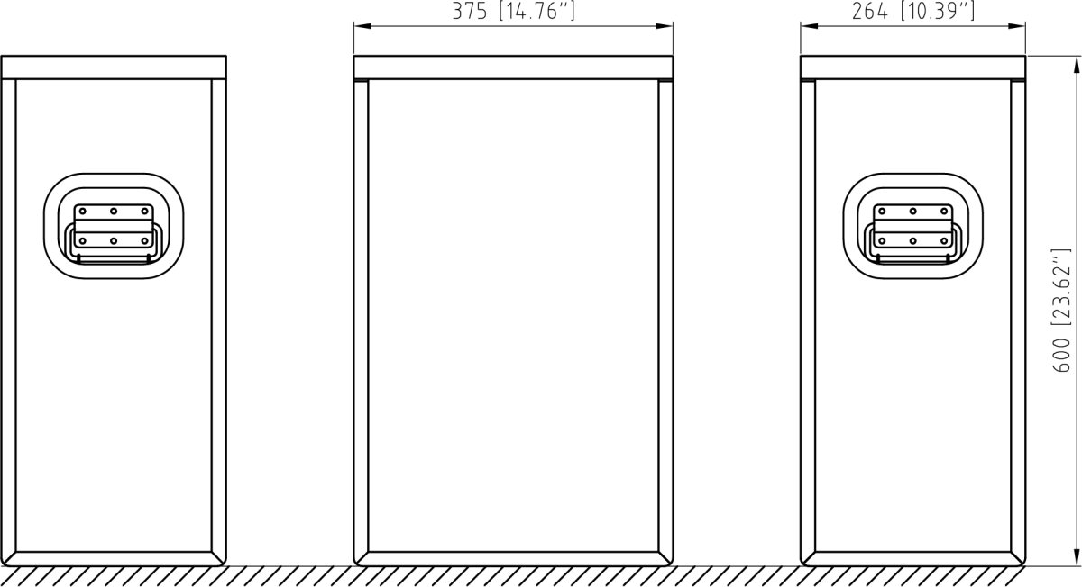 Drawing for M-1 Series HS Waste Bin Top & Door Load(for T660A04)