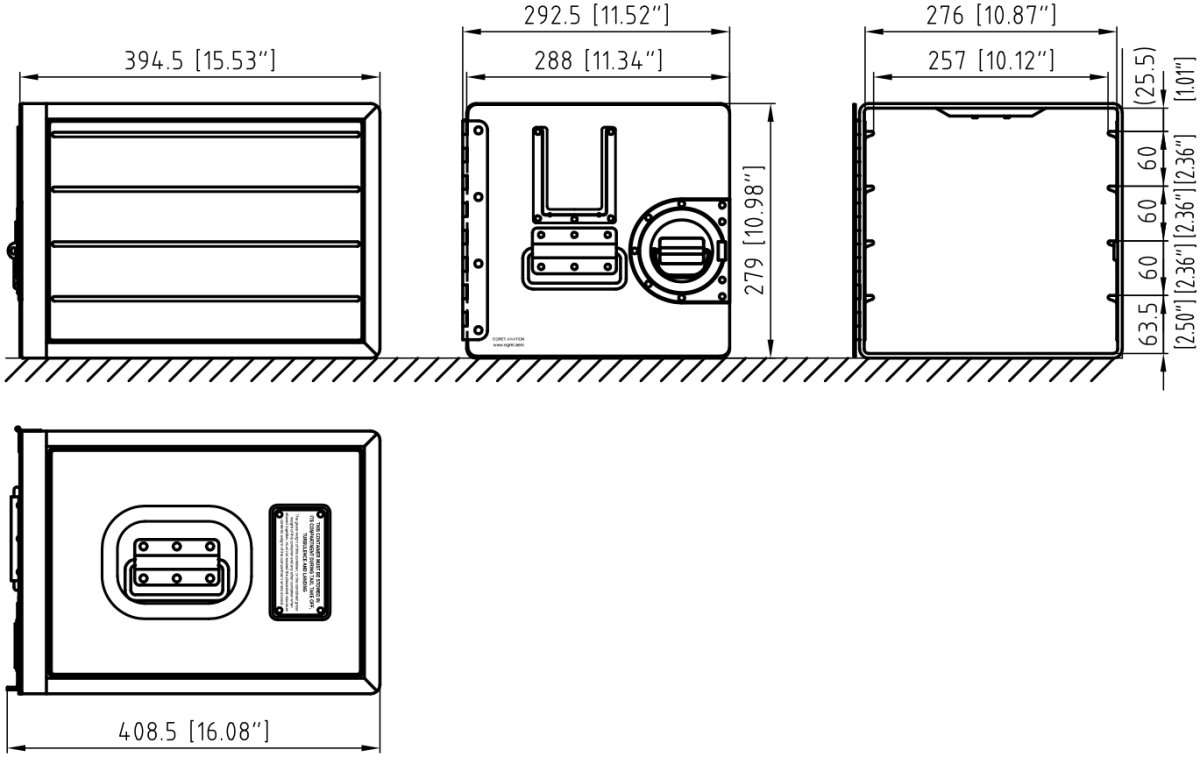 Drawing for ATLAS Standard Container (Twist lock)